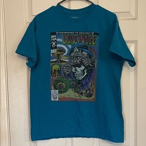 Mishka Engineered To Destroy Blue Graphic Streetwear T-Shirt